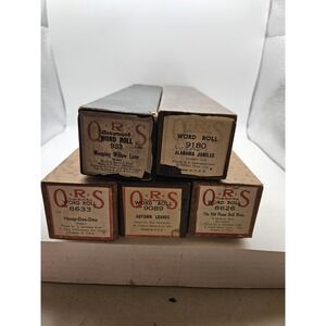 Lot of 5 Old QRS Player Piano Rolls (B)
